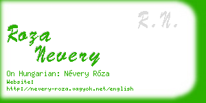 roza nevery business card