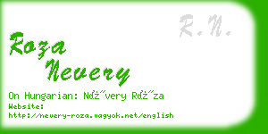 roza nevery business card